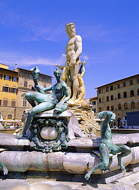 Neptune Fountain, Piazza d'Signoria, Florence, Tuscany, Italy