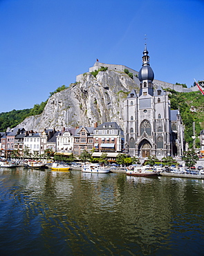 River Meuse in the old town of Dinant, Ardennes, Belgium