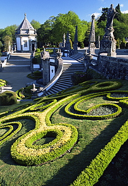 Bom Jesus basilica gardens, City of Braga, Minho region, Portugal, Europe