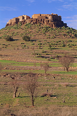 Fortified Berber village of Tioulit dating from the 6th century AD, Tafraoute region, Morocco, North Africa, Africa