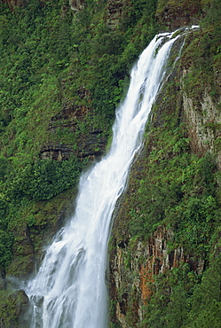 One thousand foot waterfall over the Mountain Pine Ridge, Belize, Central America