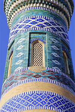 Islam Khodja minaret, Khiva, Uzbekistan, Central Asia