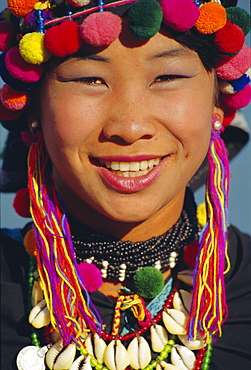 Karen girl, Kayah state, Myanmar, Asia