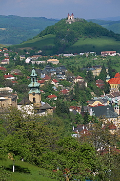 View over the town, Banska Stiavnica, UNESCO World Heritage Site, Slovakia, Europe