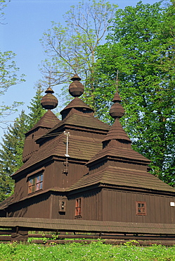 Old wooden Orthodox church at Ladomirova, Slovakia, Europe