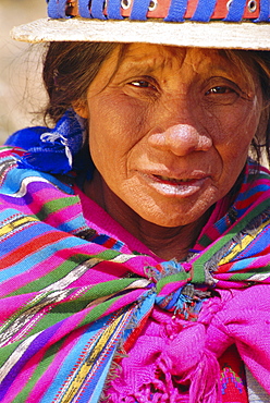 Woman in traditional dress, Todos Santos, Guatemala, Central America