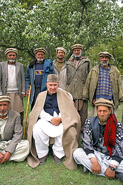 Ruler of Nagar and retainers, Mir, Nagar Valley, Pakistan, Asia