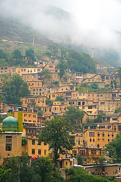 Mountain side, terraced town, Masuleh, Iran, Middle East