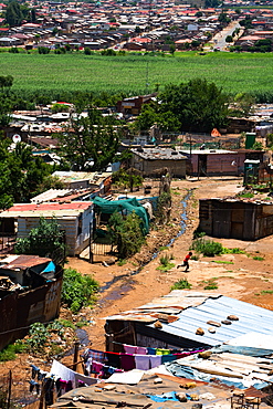 Only ten percent is now shanty town, the rest lower middle class brick housing, Soweto, Johannesburg, South Africa, Africa