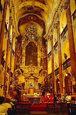 Church of St.Kames, Nave, Prague, Czech Republic, Europe