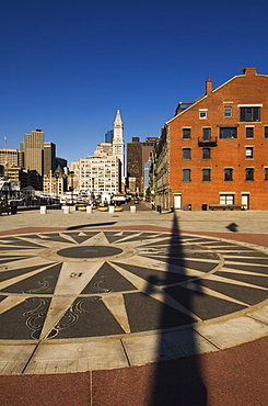 Long Wharf towards the Financial District, Boston, Massachusetts, USA