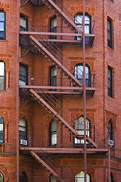 Fire escapes, Boston, Massachusetts, USA