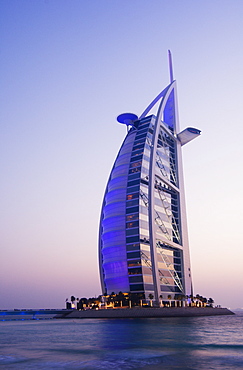 Sunset, Burj Al Arab Hotel, Dubai, United Arab Emirates, Middle East