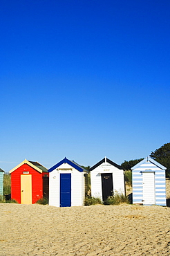 Beach huts, Southwold, Suffolk, England, United Kingdom, Europe