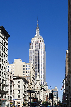 The Empire State Building, 5th Avenue, Manhattan, New York City, New York, United States of America, North America