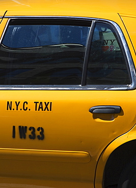 Taxi cab, Manhattan, New York City, New York, United States of America, North America