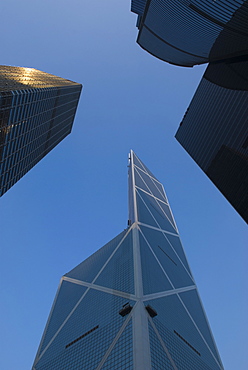 Skyscrapers, Bank of China Building in centre, Central, Hong Kong, China, Asia