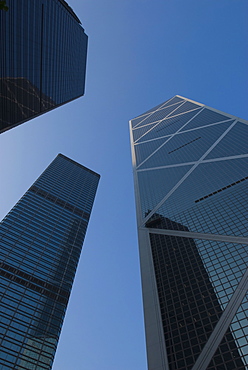 Skyscrapers, Bank of China Building on the right, Central, Hong Kong, China, Asia