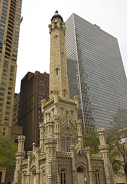 The Historic Water Tower, North Michigan Avenue, Chicago, Illinois, United States of America, North America