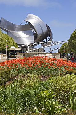 Jay Pritzker Pavillion designed by Frank Gehry, Millennium Park, Chicago, Illinois, United States of America, North America