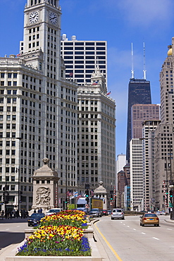 The Wrigley Building on North Michigan Avenue, Chicago, Illinois, United States of America, North America