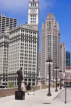 The Wrigley Building and Tribune Tower, North Michigan Avenue, the Magnificent Mile, Chicago, Illinois, United States of America, North America