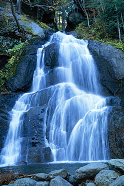 Moss Glen Falls in the Green Mountain National Forest, Vermont, New England, USA 