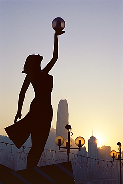 The Hong Kong Film Awards statue, Avenue of Stars, Tsim Sha Tsui, Kowloon, Hong Kong, China, Asia