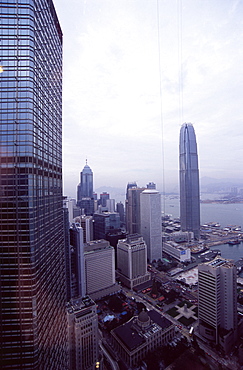 Cheung Kong Center on left, and Two IFC Building on right, Central, Hong Kong Island, Hong Kong, China, Asia