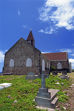 The 17th century Anglican Church of St. James, which contains one of only three black crucifixes in the Caribbean, Nevis, Leeward Islands, West Indies, Caribbean, Central America