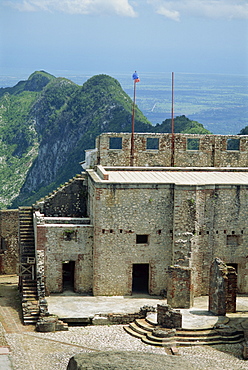 Detail from the Citadelle Fort, built in 1817 by Henri Christophe, the walls are four metres thick, Milot, Haiti, West Indies, Caribbean, Central America