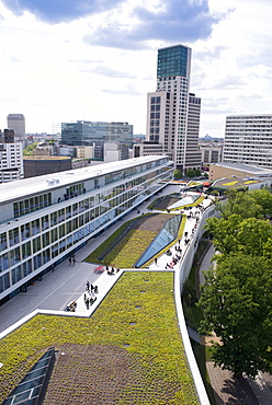 Bikini Berlin, Grade 2 listed 1950s building on Budapest Strasse, reopened refurbished in 2014 with green roof terrace, Berlin, Germany, Europe