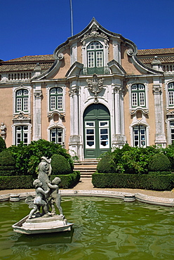 Fountain in front of the Queluz Palace in Lisbon, Portugal, Europe