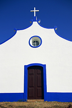 Blue and white church in Portugal, Europe