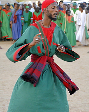 Whirling dervishes, dancer at Sufi ceremony, Omdurman, Sudan, Africa