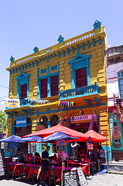 La Boca district, known for its vibrant colours, restaurants and the tango, Buenos Aires, Argentina, South America