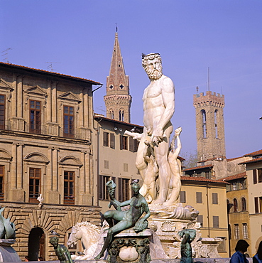 Statue of Neptune, Florence, Tuscany, Italy, Europe