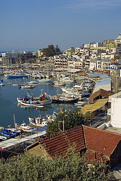 The yacht harbour and buildings on the waterfront at Piraeus, near Athens, Greece, Europe