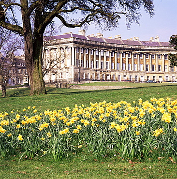 Royal Crescent, Bath, UNESCO World Heritage Site, Avon, England, United Kingdom, Europe