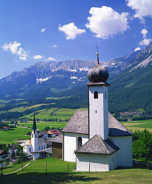 Churches of Ellmau, Tyrol region, Austria, Europe