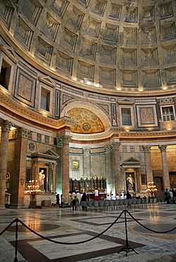 Interior of the Pantheon, Rome, Lazio, Italy, Europe