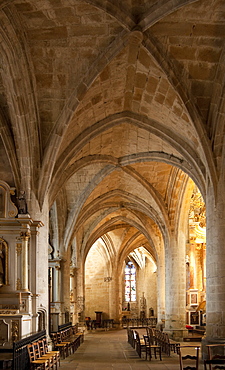 Saint Sauveur Basilica interior, Dinan, Brittany, France, Europe