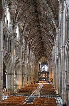 Interior looking East, Worcester Cathedral, Worcester, England, United Kingdom, Europe