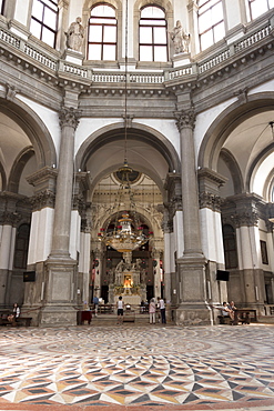 Interior, Church of Santa Maria della Salute, Venice, UNESCO World Heritage Site, Veneto, Italy, Europe