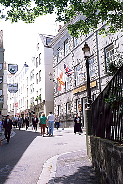 High street, St. Peter Port, Guernsey, Channel Islands, United Kingdom, Europe