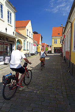 Cycling in Aeroskobing, Aero Island, Funen, Denmark, Europe