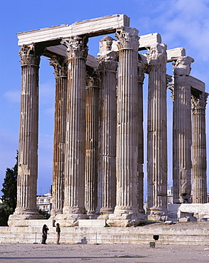 The Temple of Olympian Zeus in Athens, Greece, Europe