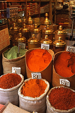 Spices in the market, Istanbul, Turkey, Europe