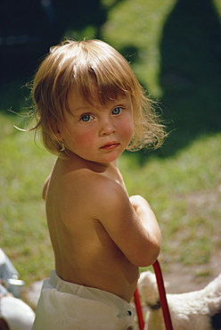 Portrait of young fair haired girl