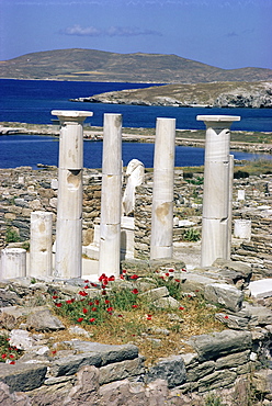 Archaeological site, Delos, UNESCO World Heritage Site, Greece, Europe